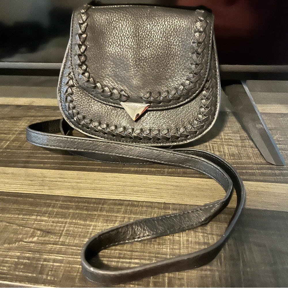 Bcbgeneration Smooth Black Leather Crossbody Purs… - image 3